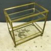 Vintage European Brass Frame Two Tier Glass Top Bar Cart 1 Vintage European Brass Frame Two Tier Glass Top Bar Cart -OGT Sale Store carts vintage european brass frame two tier glass top bar cart 24bel11135