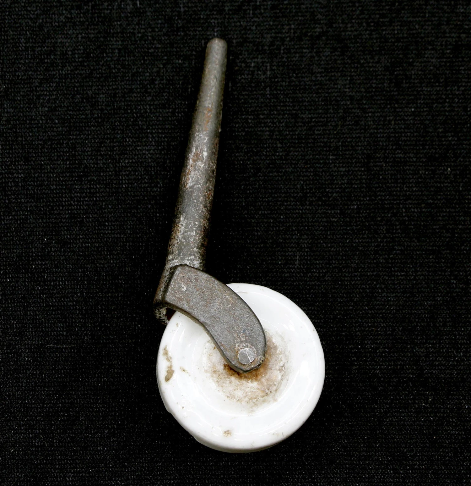 Set Of Antique White Porcelain 1.625 In. Caster Wheels 5 Set Of Antique White Porcelain 1.625 In. Caster Wheels - Image 3