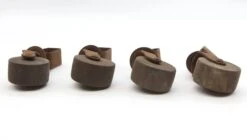 Set Of 4 Industrial Cast Iron Casters With Wooden Wheels 7 Set Of 4 Industrial Cast Iron Casters With Wooden Wheels -OGT Sale Store casters for sale q287030