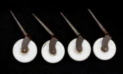 Antique Set Of White Porcelain 1.625 In. Caster Wheels -OGT Sale Store casters q274238