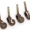 Set Of 4 Vintage Steel & Brown Plastic Caster Wheels 1 Set Of 4 Vintage Steel & Brown Plastic Caster Wheels -OGT Sale Store casters set of 4 vintage steel brown plastic caster wheels q286633