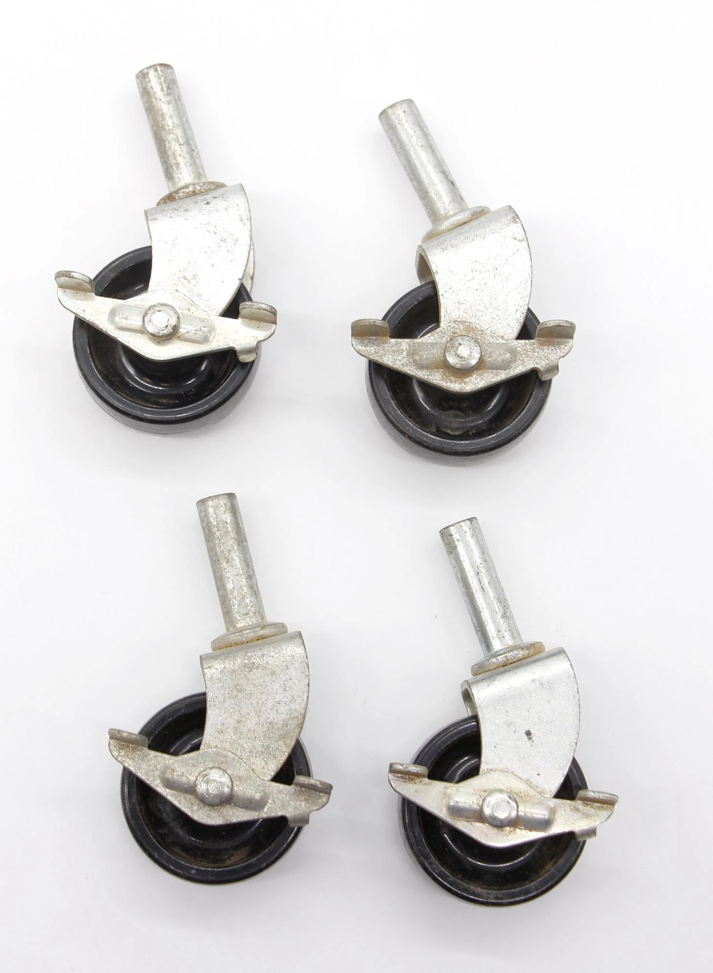 Set Of Reclaimed Steel Casters With Acrylic Wheels 3 Set Of Reclaimed Steel Casters With Acrylic Wheels