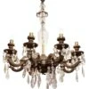 1930s 8 Arm Crystal & Bronze Chandelier 1 1930s 8 Arm Crystal & Bronze Chandelier -OGT Sale Store chandeliers 1930s 8 arm crystal bronze chandelier m226197