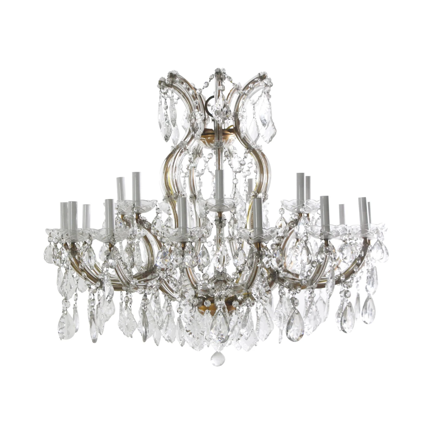 22 Light Antique Marie Therese Crystal Chandelier 3 22 Light Antique Marie Therese Crystal Chandelier