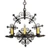 Antique Colonial Forged Iron 6 Light Chandelier -OGT Sale Store chandeliers antique colonial forged iron 6 light chandelier m231366