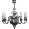 Antique English Regency Silvered Bronze 9 Light Chandelier 2 Antique English Regency Silvered Bronze 9 Light Chandelier -OGT Sale Store chandeliers antique english regency silvered bronze 9 light chandelier chc787