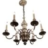 Antique Georgian Silvered Bronze 6 Arm Chandelier 2 Antique Georgian Silvered Bronze 6 Arm Chandelier -OGT Sale Store chandeliers antique georgian silvered bronze 6 arm chandelier chnn012