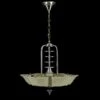 Art Deco Glass Slip Shade 6 Light Chandelier