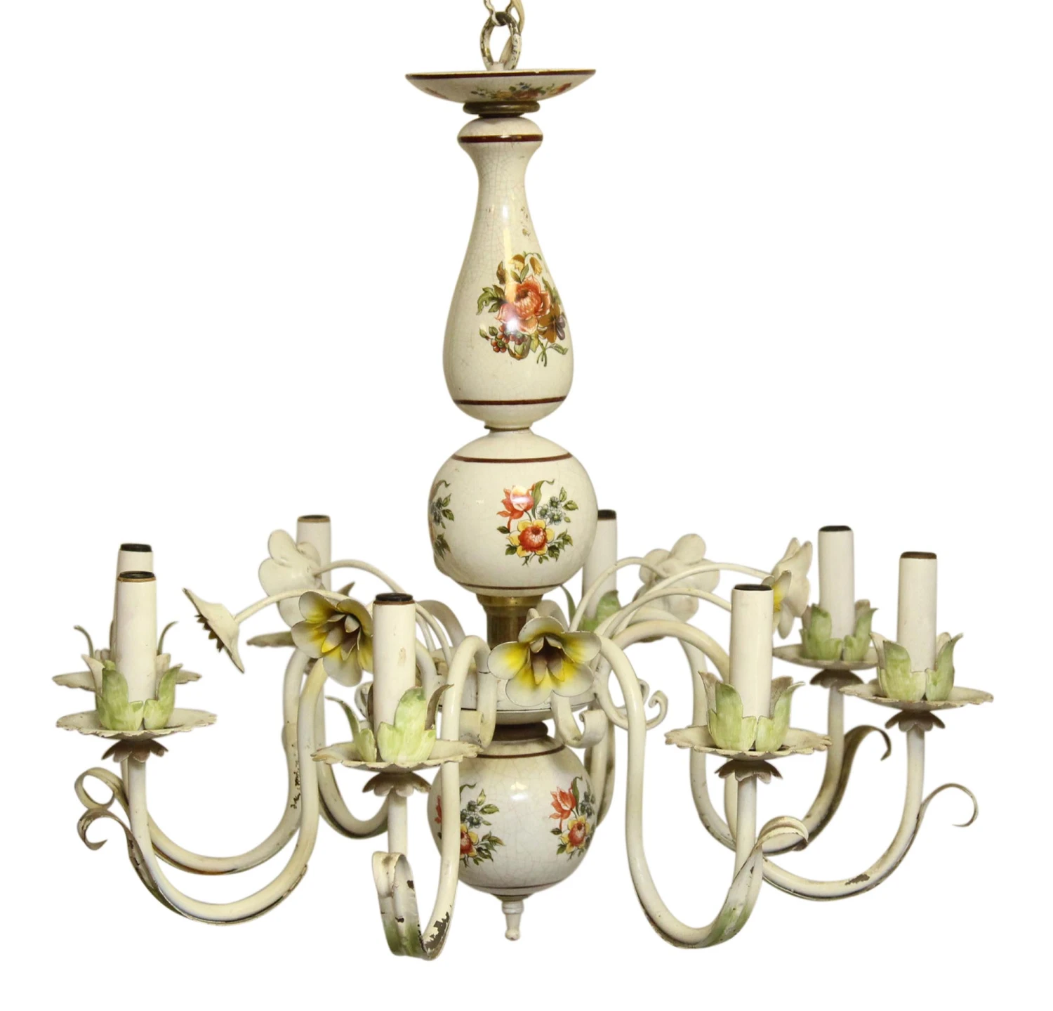 Floral French Country Style Chandelier With 8 Lights 3 Floral French Country Style Chandelier With 8 Lights