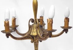 Art Deco French 5 Light Cast Bronze Chandelier 11 Art Deco French 5 Light Cast Bronze Chandelier -OGT Sale Store chandeliers for sale 13bel7770