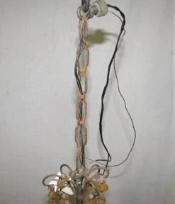 Victorian 3 Arm Amber & Clear Crystal Chandelier -OGT Sale Store chandeliers for sale l211904