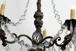 French 3 Arm Bronze & Crystal Chandelier 10 French 3 Arm Bronze & Crystal Chandelier -OGT Sale Store chandeliers for sale m232266