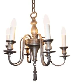Antique Federal Silver Plated 6 Light Chandelier 8 Antique Federal Silver Plated 6 Light Chandelier -OGT Sale Store chandeliers for sale m233641