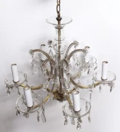 1940s Restored 6 Arm Marie Therese Crystal Chandelier -OGT Sale Store chandeliers for sale p251477