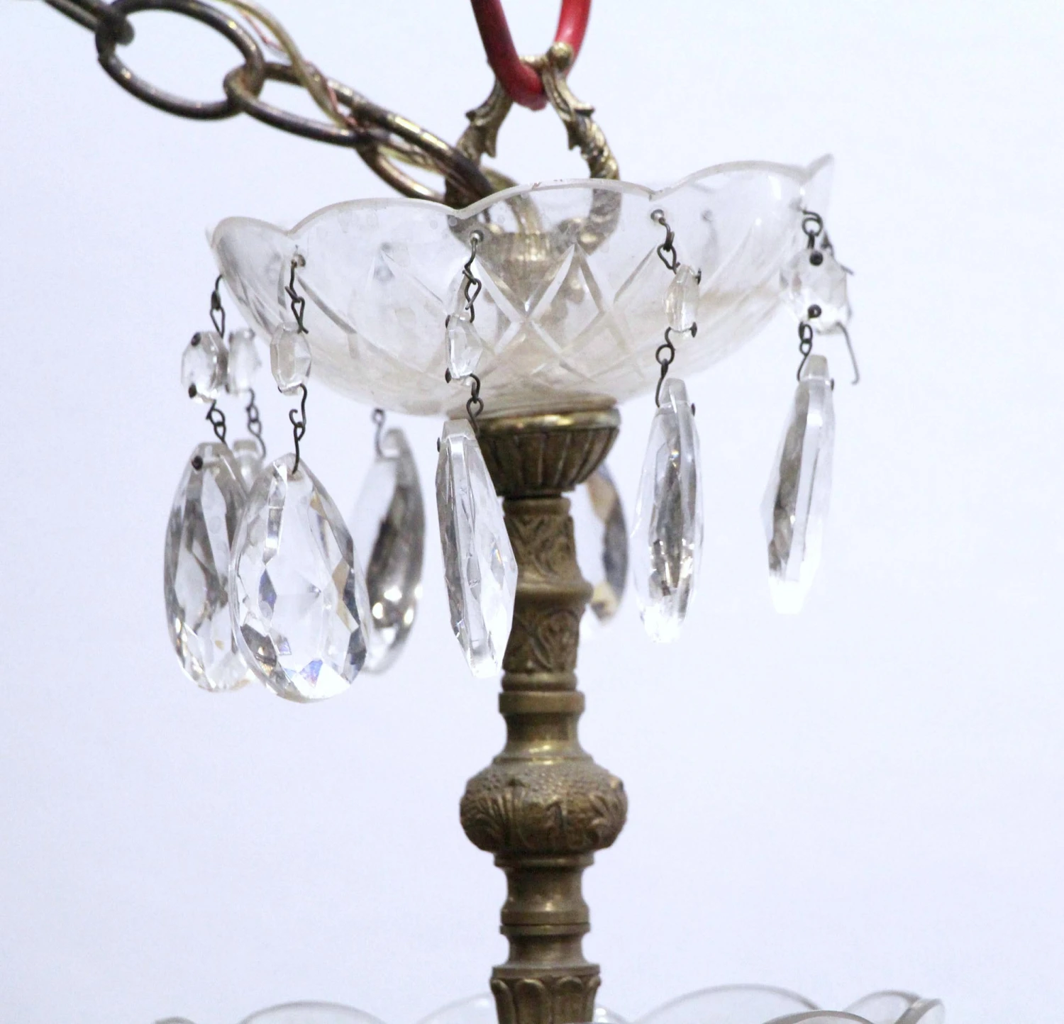 Petite Bronze & Crystal 5 Arm Spanish Chandelier 5 Petite Bronze & Crystal 5 Arm Spanish Chandelier - Image 3