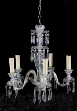 Antique Traditional 5 Arm Clear Crystal Chandelier 13 Antique Traditional 5 Arm Clear Crystal Chandelier -OGT Sale Store chandeliers for sale q272966