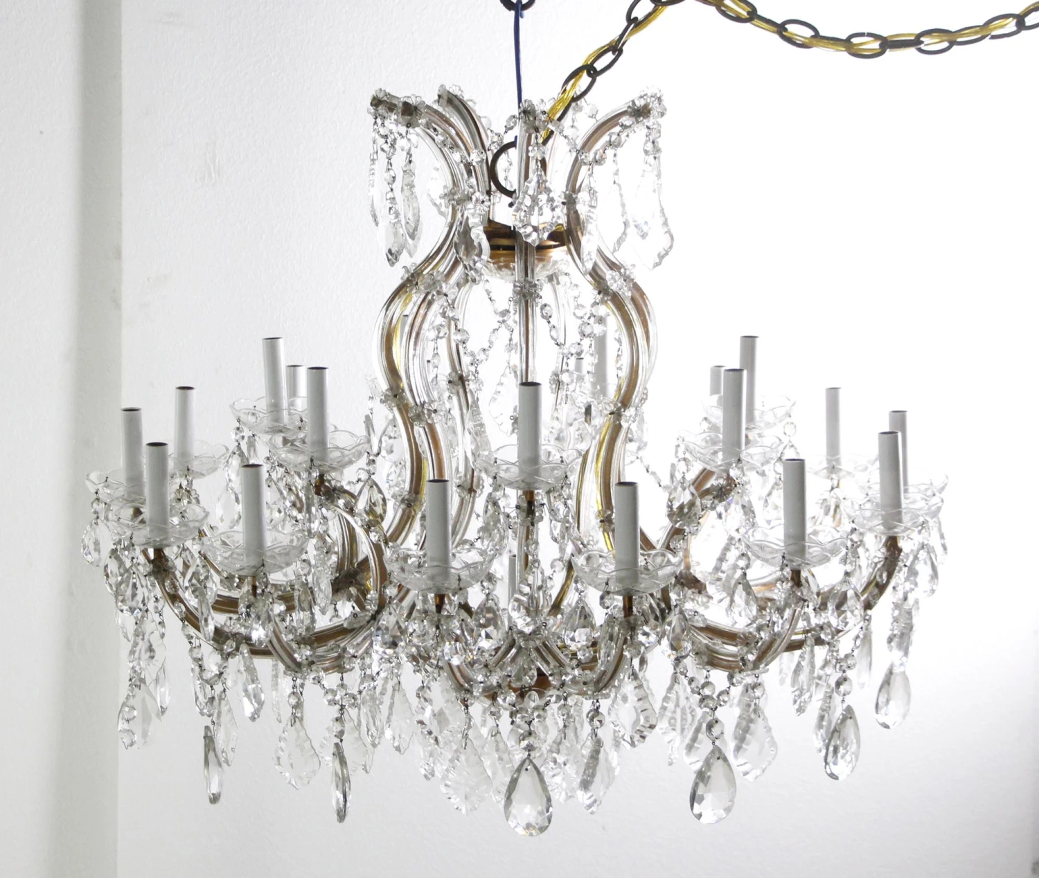 22 Light Antique Marie Therese Crystal Chandelier 5 22 Light Antique Marie Therese Crystal Chandelier - Image 3