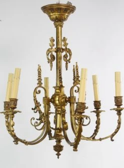 19th Century French Gilded Bronze 6 Arm Chandelier -OGT Sale Store chandeliers for sale q275786