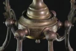 1920s French 6 Arm Scrolled Foliage Brass Chandelier 15 1920s French 6 Arm Scrolled Foliage Brass Chandelier -OGT Sale Store chandeliers for sale q275935