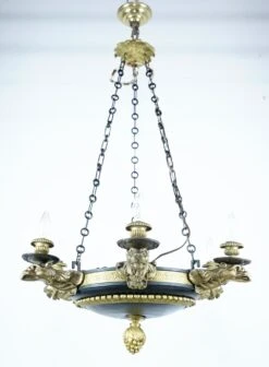 French Empire 6 Arm Lions & Eagles Bronze Chandelier 20 French Empire 6 Arm Lions & Eagles Bronze Chandelier -OGT Sale Store chandeliers for sale q281907
