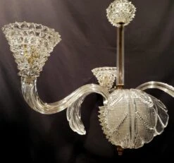 Vintage Rostrato Clear Murano Glass 3 S Arm Chandelier 10 Vintage Rostrato Clear Murano Glass 3 S Arm Chandelier -OGT Sale Store chandeliers for sale q284935 1