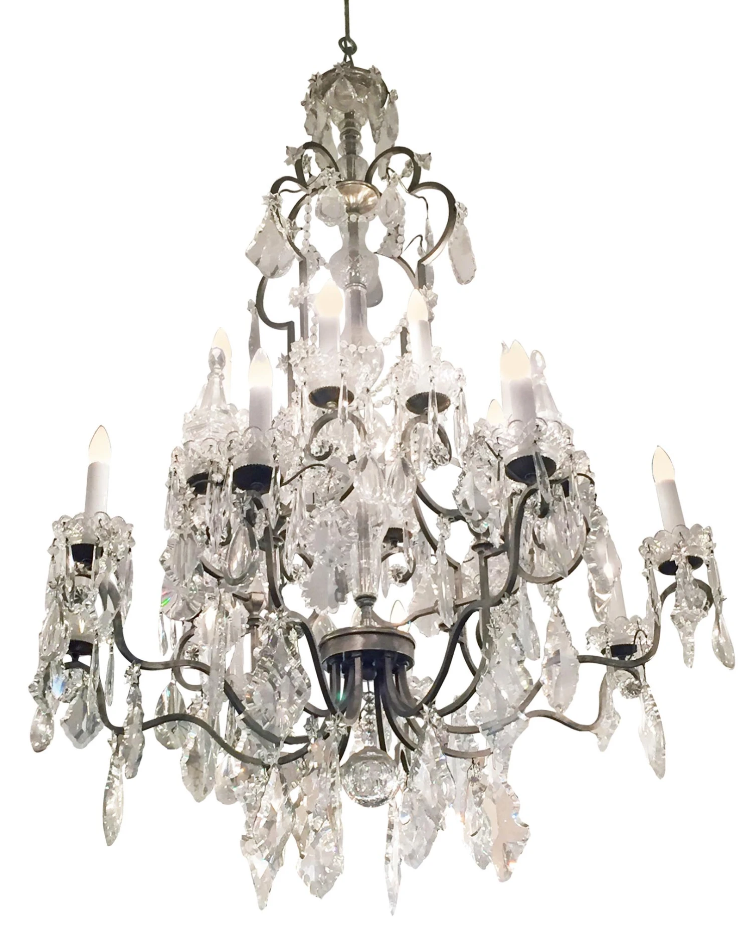 Restored Grand 16 Arm Plaza Hotel Crystal Chandelier 4 Restored Grand 16 Arm Plaza Hotel Crystal Chandelier - Image 2