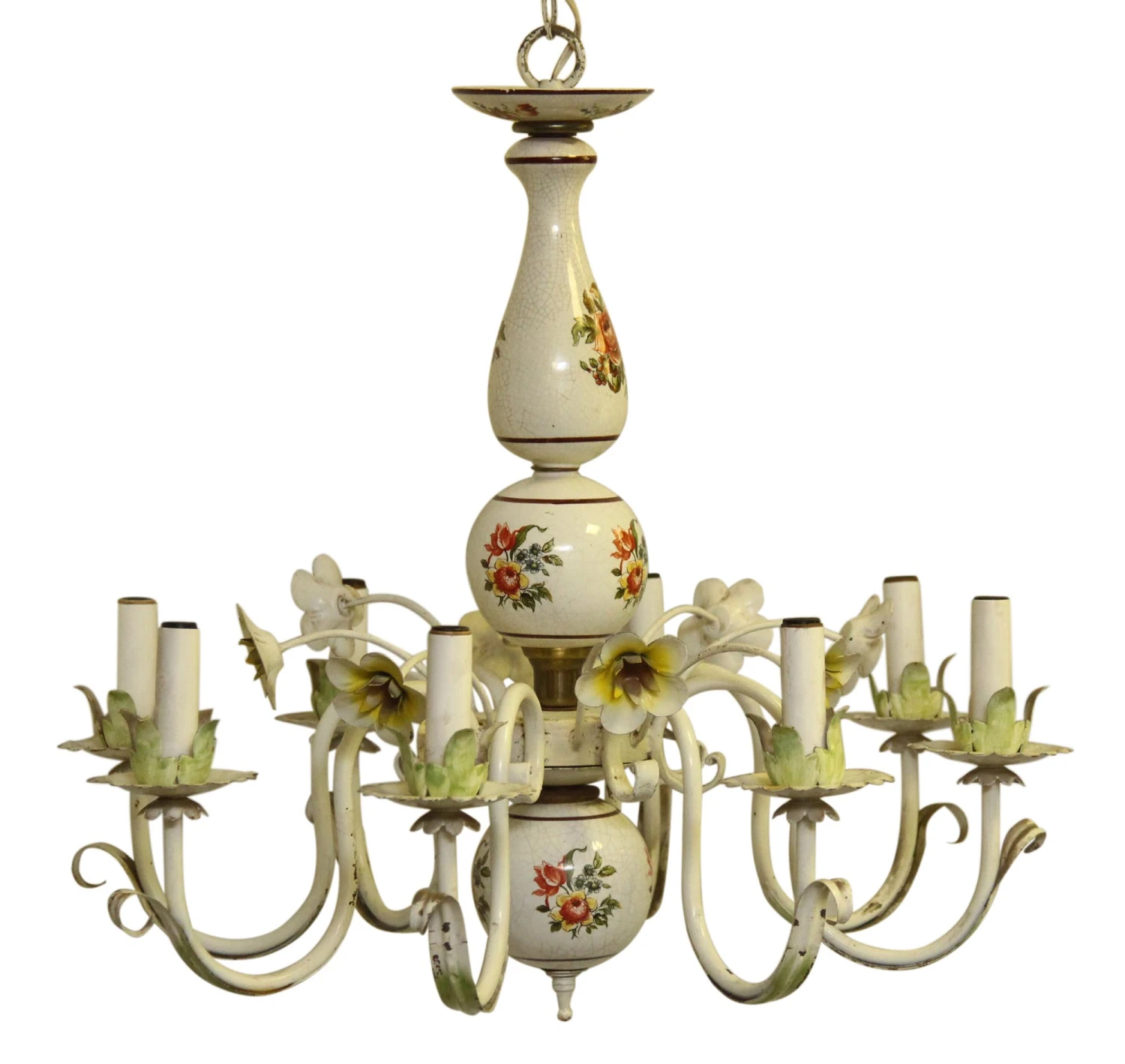 Floral French Country Style Chandelier With 8 Lights 4 Floral French Country Style Chandelier With 8 Lights - Image 2