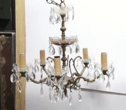 Petite Bronze & Crystal 5 Arm Spanish Chandelier 11 Petite Bronze & Crystal 5 Arm Spanish Chandelier -OGT Sale Store chandeliers p261633