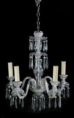 Antique Traditional 5 Arm Clear Crystal Chandelier 12 Antique Traditional 5 Arm Clear Crystal Chandelier -OGT Sale Store chandeliers q272966