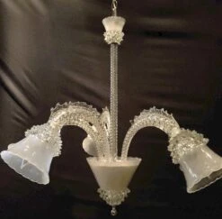 Vintage Murano Glass 4 C Arms Control Bubble Rostrato Chandelier 9 Vintage Murano Glass 4 C Arms Control Bubble Rostrato Chandelier -OGT Sale Store chandeliers q284967