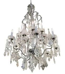Restored Grand 16 Arm Plaza Hotel Crystal Chandelier