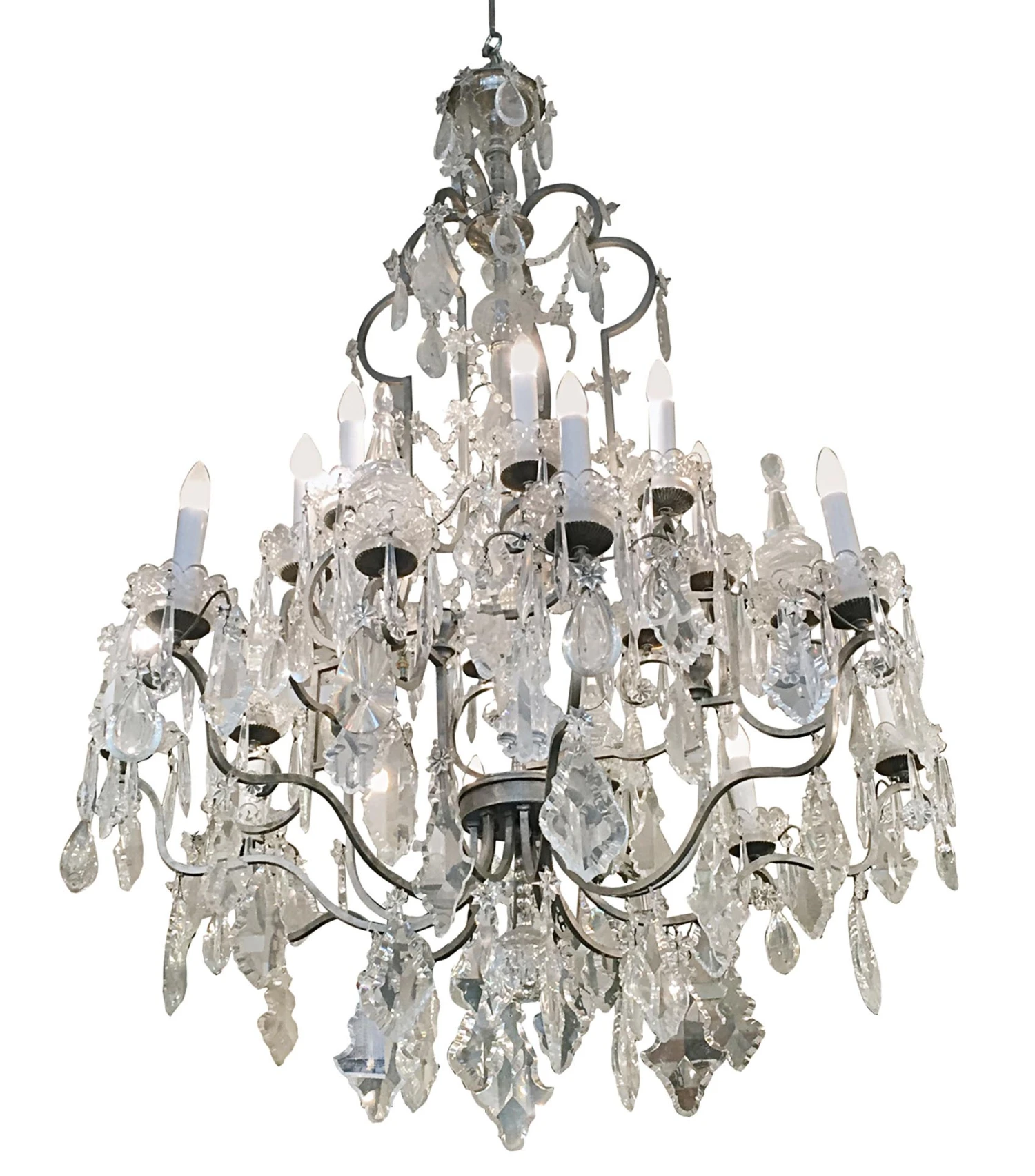 Restored Grand 16 Arm Plaza Hotel Crystal Chandelier 3 Restored Grand 16 Arm Plaza Hotel Crystal Chandelier