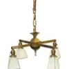 Traditional 4 Arm Brass & Frosted Glass Chandelier -OGT Sale Store chandeliers traditional 4 arm brass frosted glass chandelier m216030