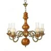 Traditional 5 Brass Plated Arms Medium Tone Wood Chandelier 1 Traditional 5 Brass Plated Arms Medium Tone Wood Chandelier -OGT Sale Store chandeliers traditional 5 brass plated arms medium tone wood chandelier q282744