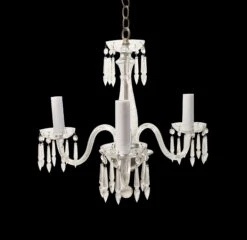 Traditional Petite 3 Arm Clear Crystal Chandelier