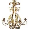 Wrought Iron 8 Arm Floral & Foliage Chandelier -OGT Sale Store chandeliers wrought iron 8 arm floral foliage chandelier l198832