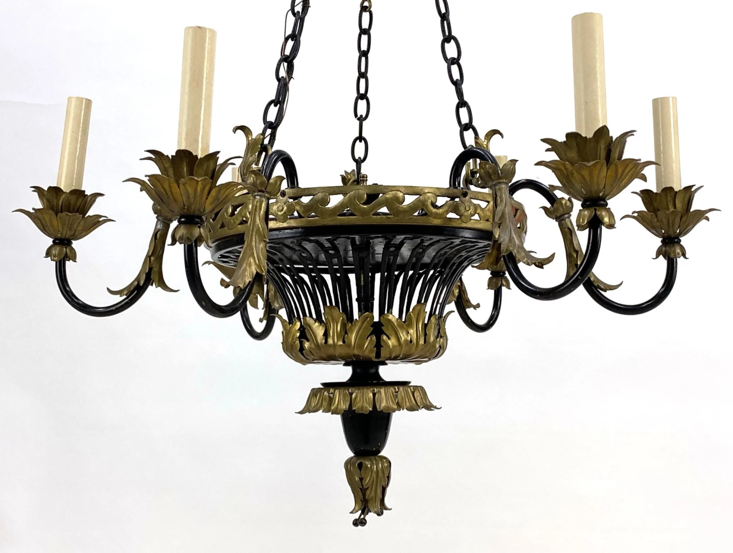 1930s French Country 6 Arm Chandelier 9 1930s French Country 6 Arm Chandelier - Image 7