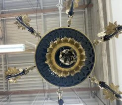 1930s French Country 6 Arm Chandelier 21 1930s French Country 6 Arm Chandelier -OGT Sale Store chc364 10