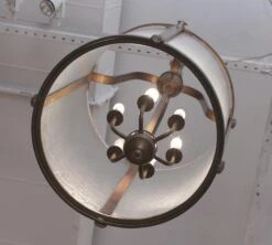 1920s Traditional Seeded Glass & Bronze Ceiling Lantern -OGT Sale Store chc568 06