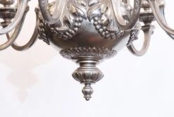 Antique English Regency Silvered Bronze 9 Light Chandelier 16 Antique English Regency Silvered Bronze 9 Light Chandelier -OGT Sale Store chc787 05