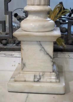 Pair Of French Neoclassical Alabaster Column Table Lamps -OGT Sale Store chl423 06