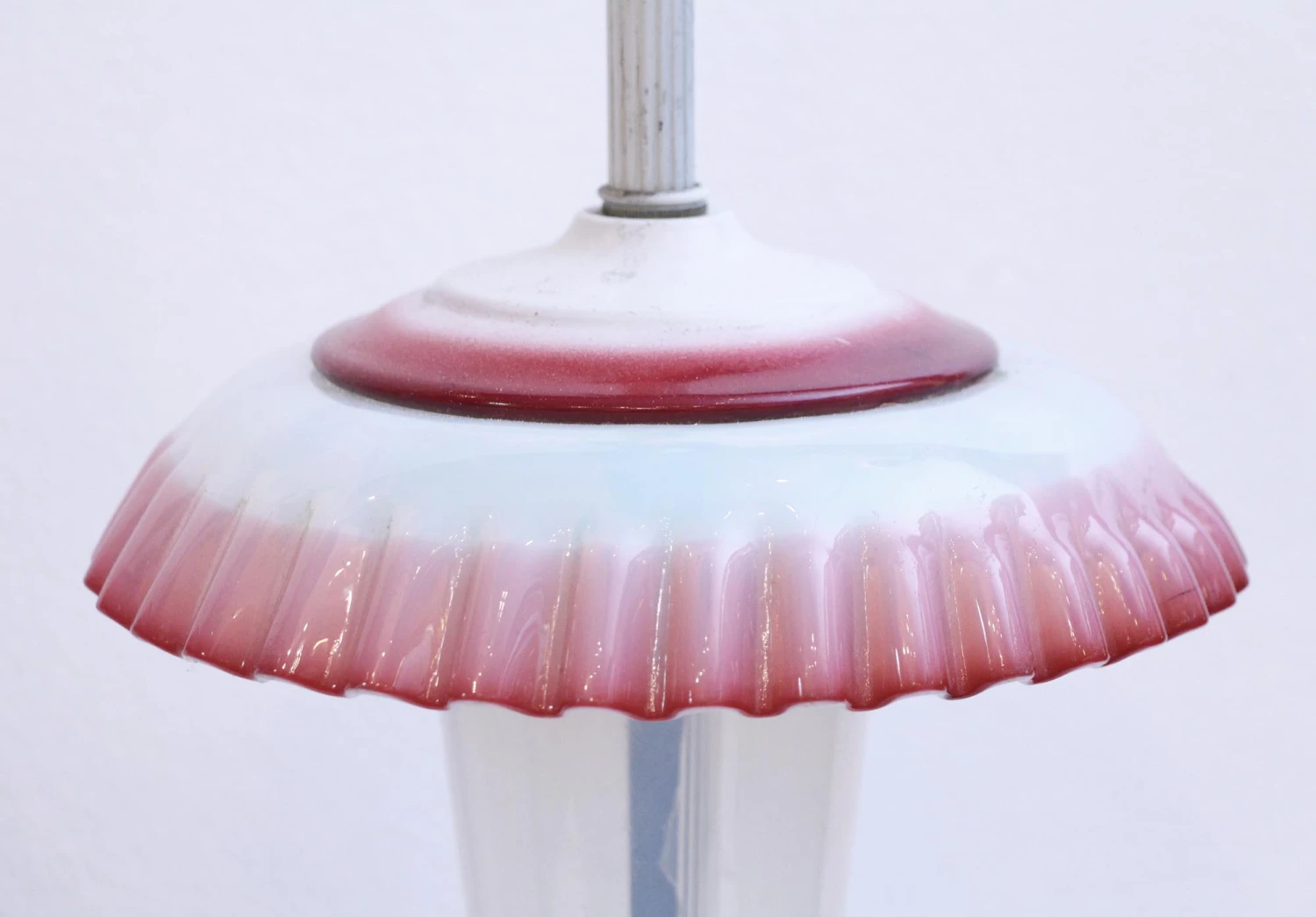 Pair Of Pink And White Murano Glass Table Lamps 6 Pair Of Pink And White Murano Glass Table Lamps - Image 4