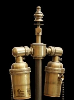 White Pineapple Art Deco 2 Bulb Table Lamp 15 White Pineapple Art Deco 2 Bulb Table Lamp -OGT Sale Store chr134 04