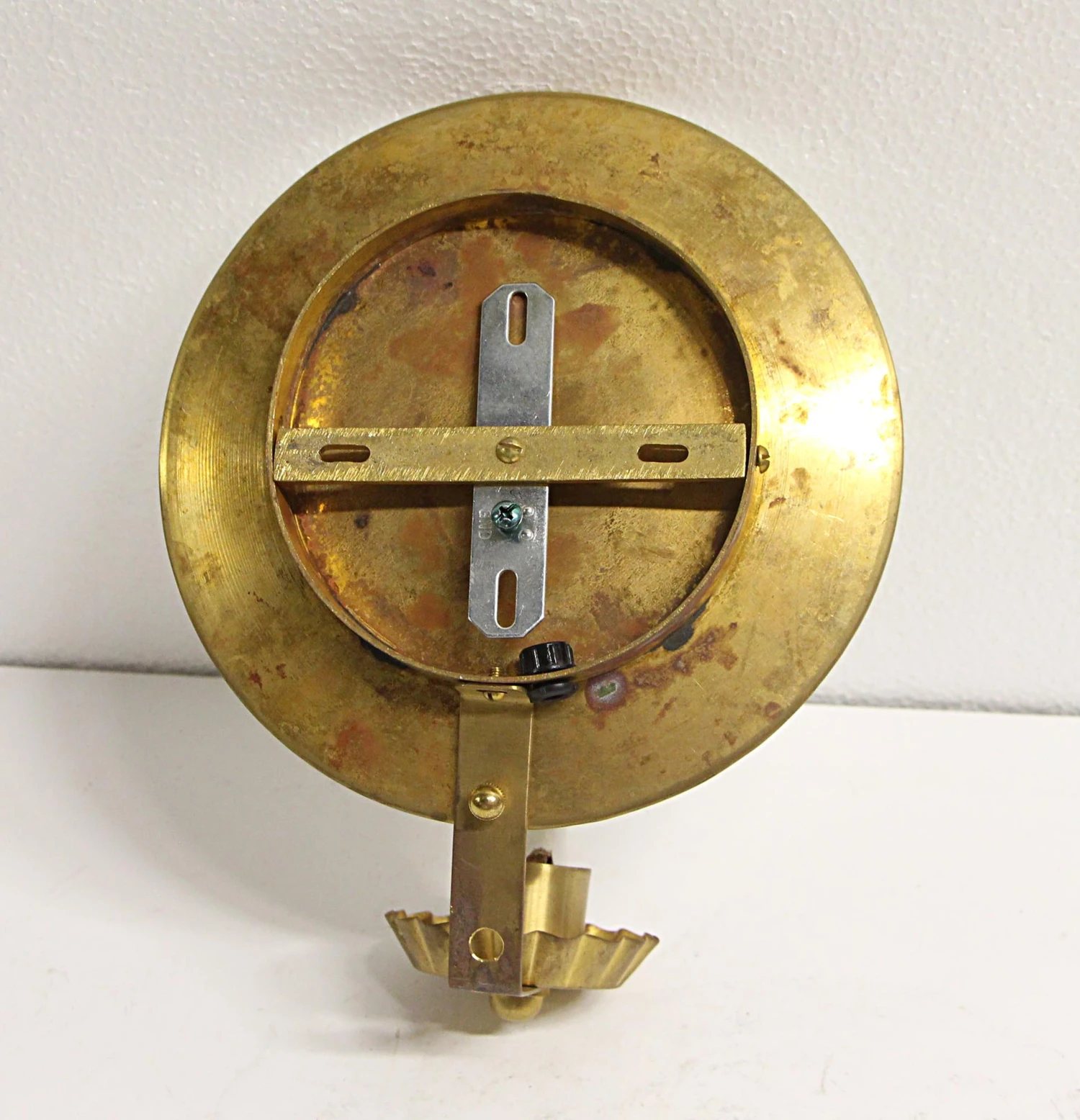 Concave Pieced Mirrored Single Arm Brass Sconce 11 Concave Pieced Mirrored Single Arm Brass Sconce - Image 9