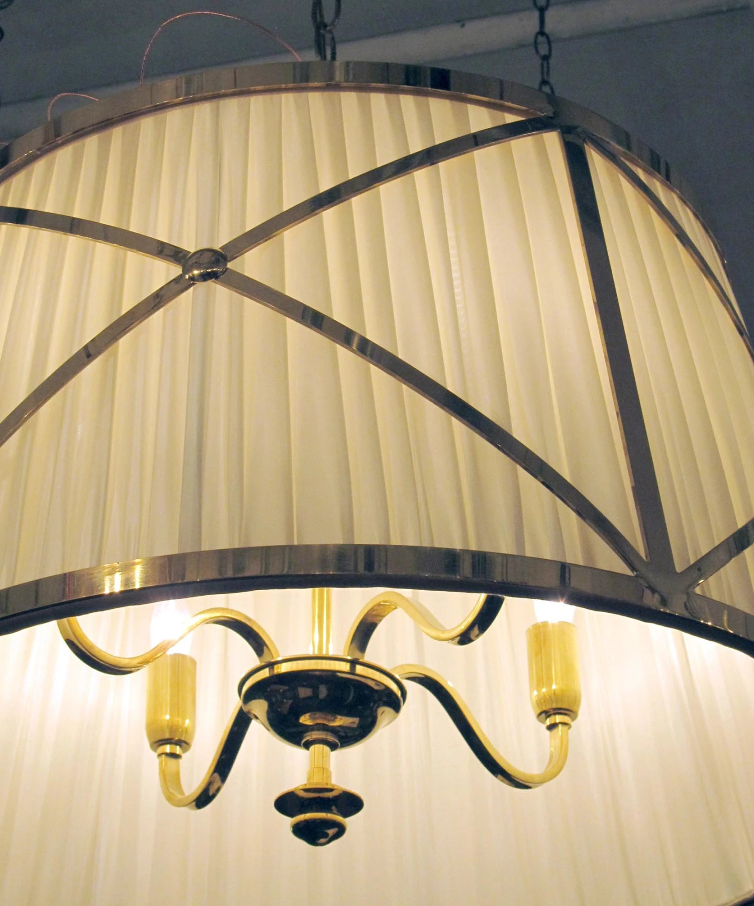 Modern Brass Drum Pendant Light 7 Modern Brass Drum Pendant Light - Image 5