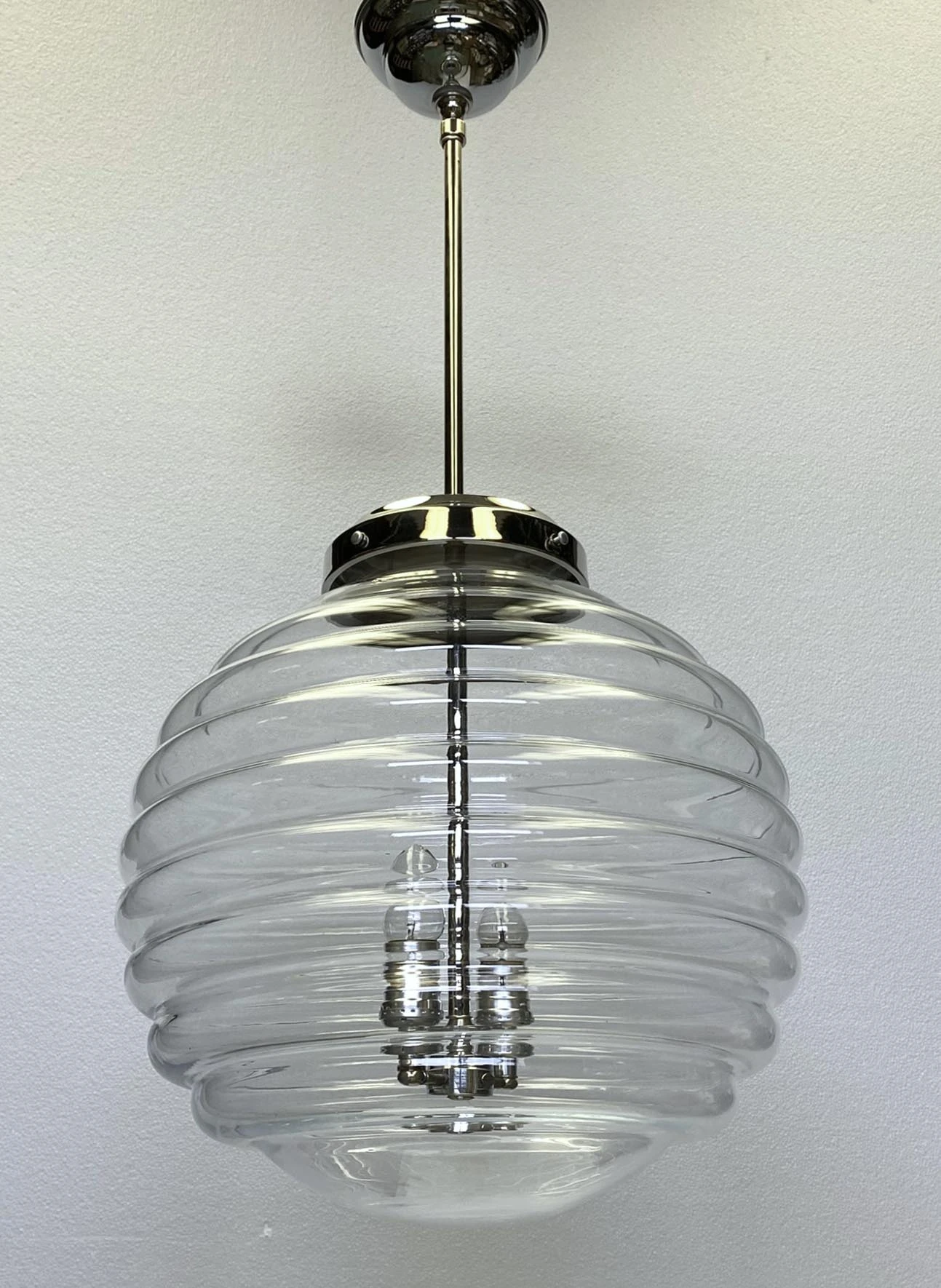 Murano Hand Blown Beehive Glass Pendant Light 6 Murano Hand Blown Beehive Glass Pendant Light - Image 4