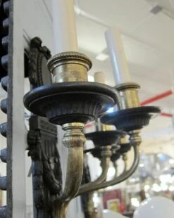 Pair Of 1910s Louis XV Style Bronze 3 Arm Caldwell Wall Sconces 11 Pair Of 1910s Louis XV Style Bronze 3 Arm Caldwell Wall Sconces -OGT Sale Store chs1120 04