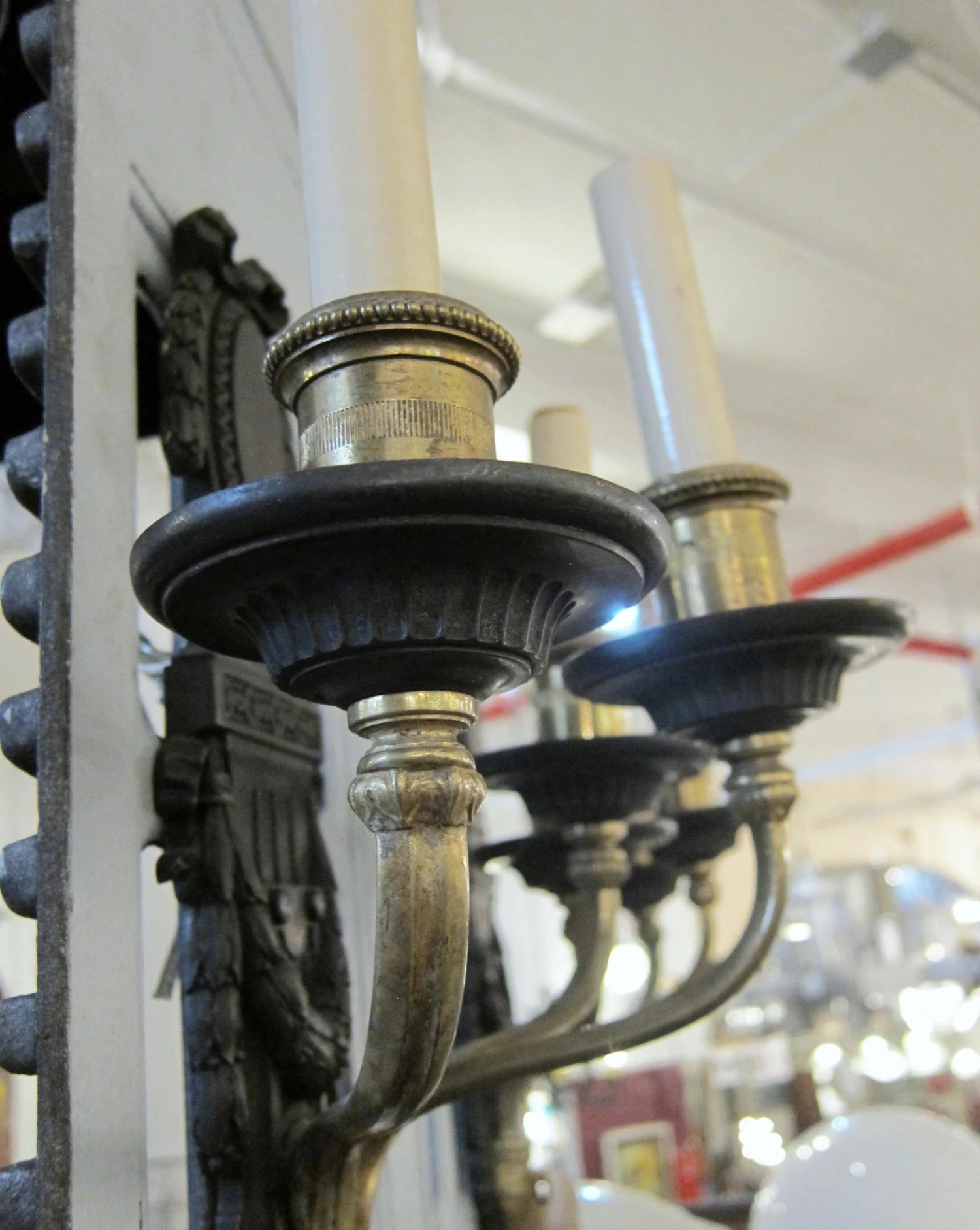 Pair Of 1910s Louis XV Style Bronze 3 Arm Caldwell Wall Sconces 6 Pair Of 1910s Louis XV Style Bronze 3 Arm Caldwell Wall Sconces - Image 4