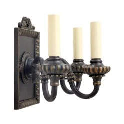 Pair Of 1920s Tudor English 2 Arm Wall Sconces 19 Pair Of 1920s Tudor English 2 Arm Wall Sconces -OGT Sale Store chs1151 08