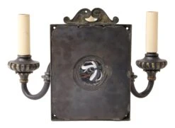Pair Of 1920s Tudor English 2 Arm Wall Sconces 21 Pair Of 1920s Tudor English 2 Arm Wall Sconces -OGT Sale Store chs1151 10